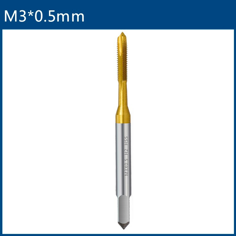 HSS Titanium Coated Metric Thread Tap Drill Bit Set Straight Flute Hand Tapping Tools For Metalwork 8