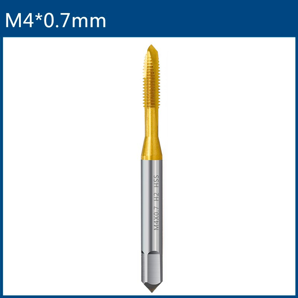 HSS Titanium Coated Metric Thread Tap Drill Bit Set Straight Flute Hand Tapping Tools For Metalwork 10