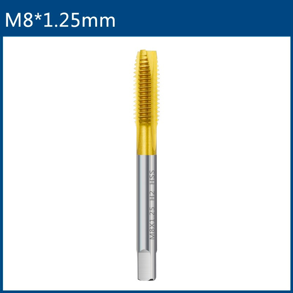 HSS Titanium Coated Metric Thread Tap Drill Bit Set Straight Flute Hand Tapping Tools For Metalwork 13