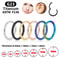 G23 Titanium Cartilage Nose Rings Hoop for Men Women, Mixed Color Segment Lip Ear Body Piercing Jewelry Clip Set