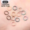 G23 Titanium Cartilage Nose Rings Hoop for Men Women, Mixed Color Segment Lip Ear Body Piercing Jewelry Clip Set