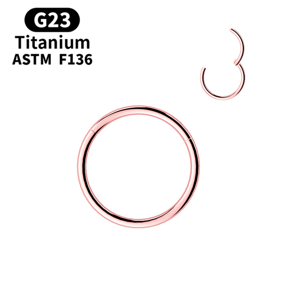 G23 Titanium Cartilage Nose Rings Hoop for Men Women, Mixed Color Segment Lip Ear Body Piercing Jewelry Clip Set