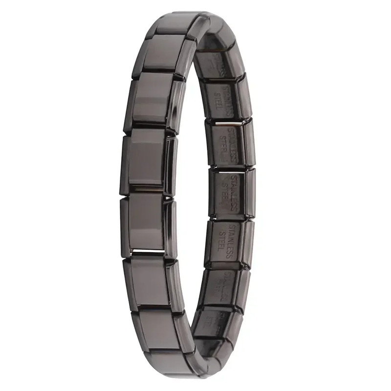 Fashion Hapiship Women Wide Italian Elastic Charm Bracelet, Stainless Steel Bangle Jewelry for Stylish Everyday Wear