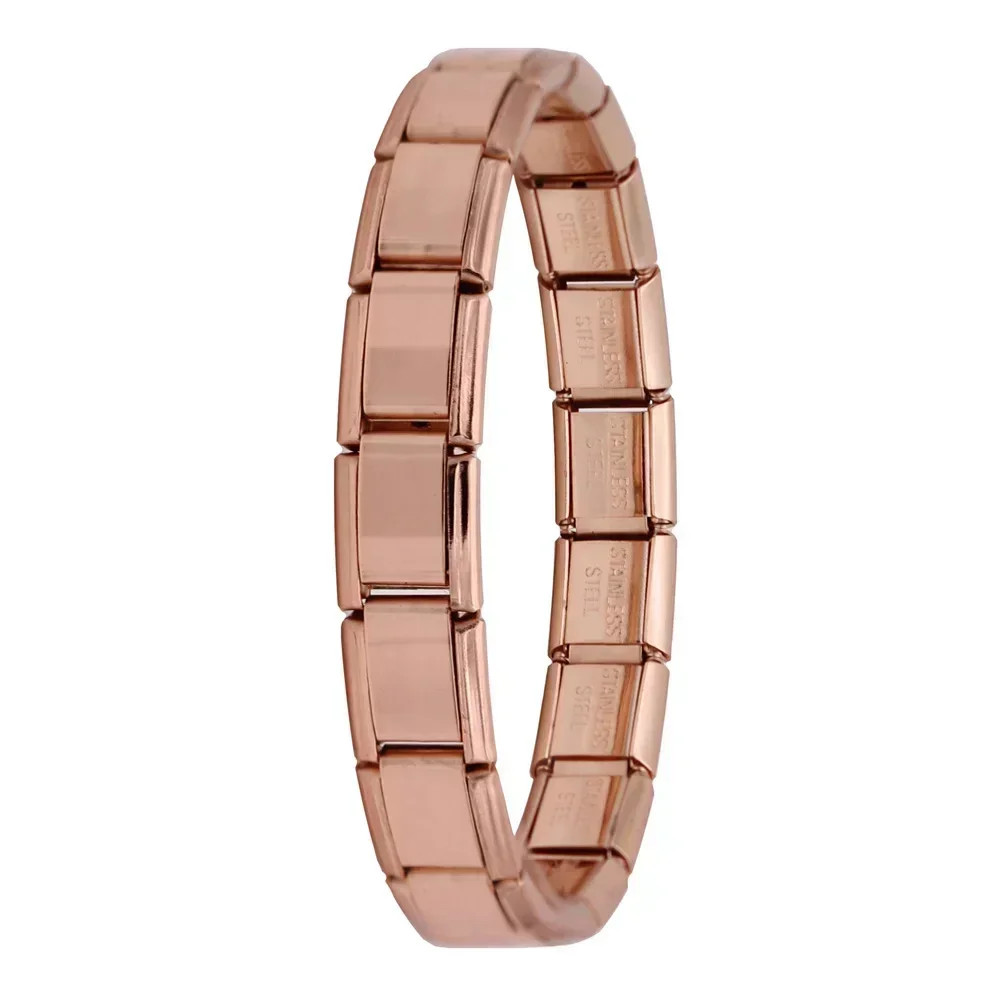 Fashion Hapiship Women Wide Italian Elastic Charm Bracelet, Stainless Steel Bangle Jewelry for Stylish Everyday Wear