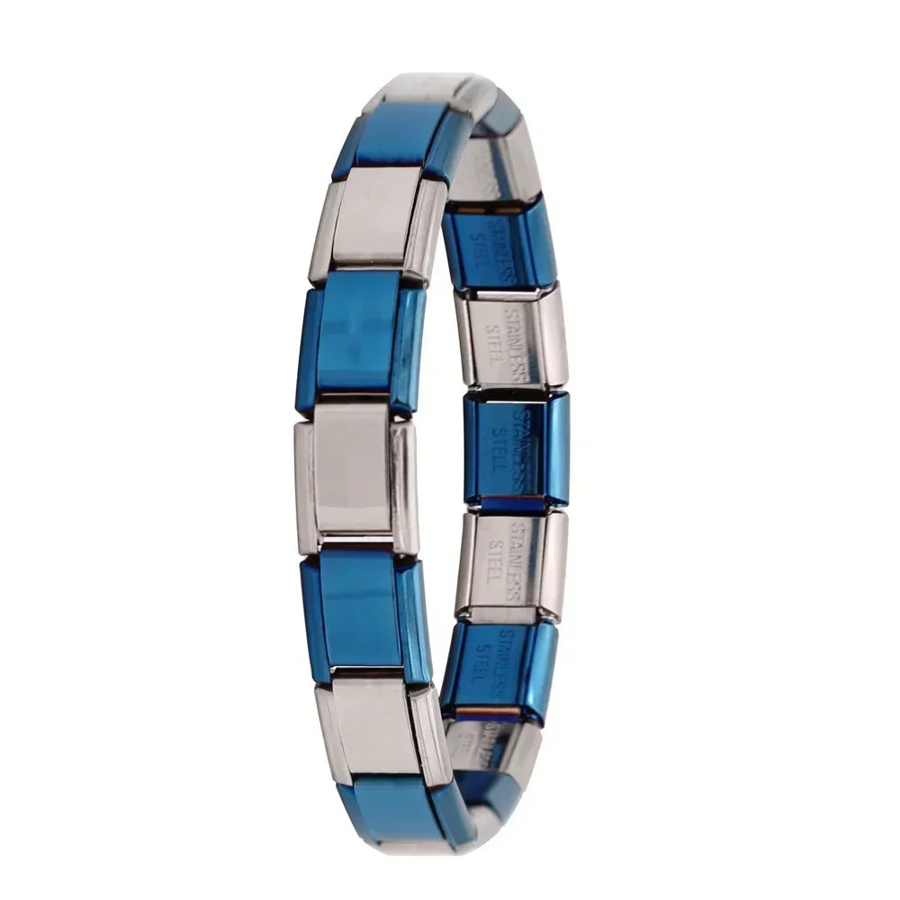 Fashion Hapiship Women Wide Italian Elastic Charm Bracelet, Stainless Steel Bangle Jewelry for Stylish Everyday Wear