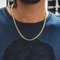 Basic Punk Cuban Chain Necklace for Men Women, Vintage Gold Solid Metal Curb Link Choker, Stainless Steel Jewelry