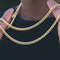 Basic Punk Cuban Chain Necklace for Men Women, Vintage Gold Solid Metal Curb Link Choker, Stainless Steel Jewelry