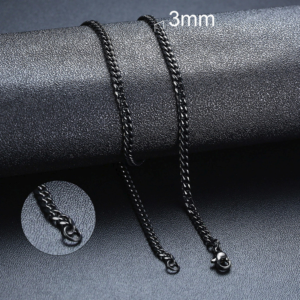 Basic Punk Cuban Chain Necklace for Men Women, Vintage Gold Solid Metal Curb Link Choker, Stainless Steel Jewelry