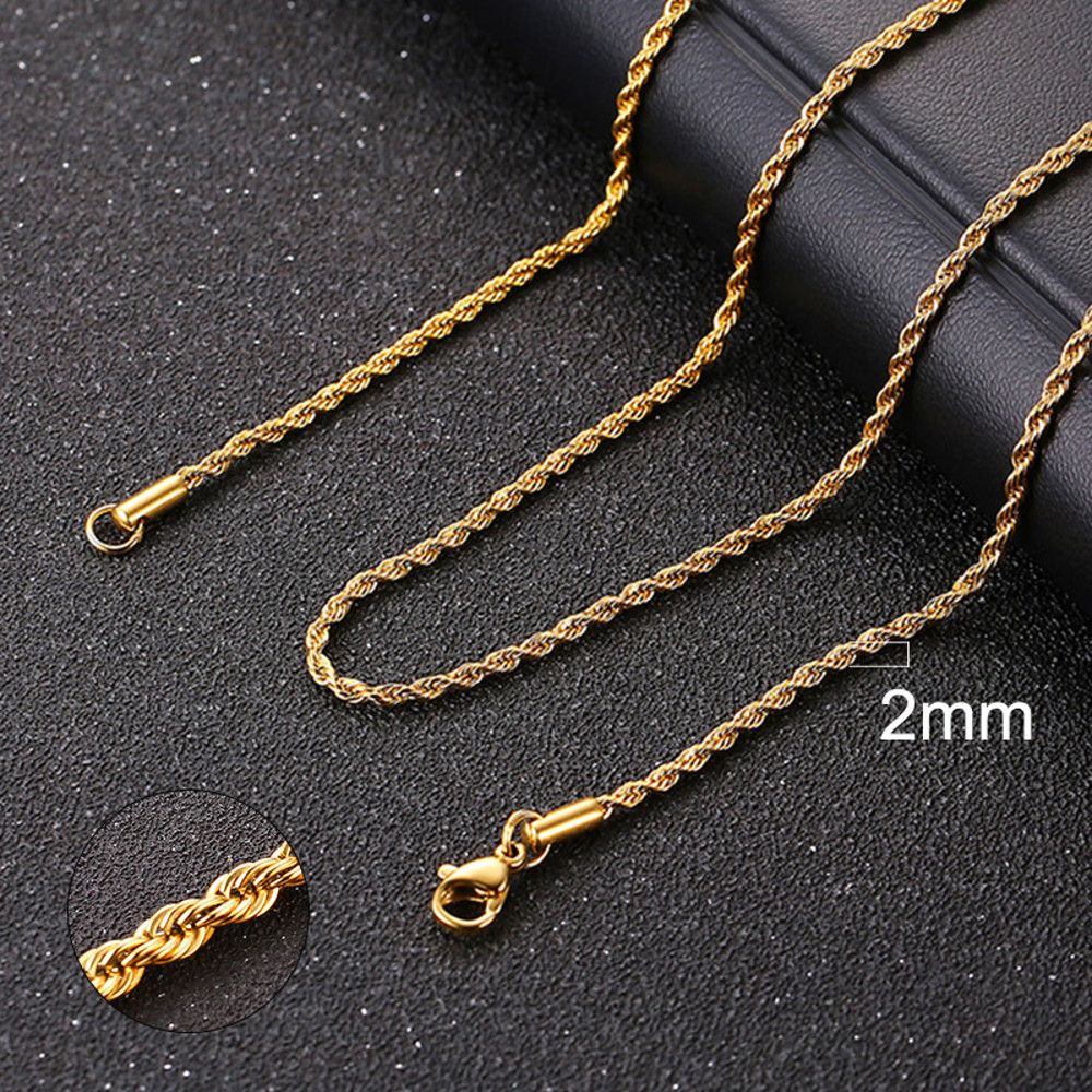 Basic Punk Cuban Chain Necklace for Men Women, Vintage Gold Solid Metal Curb Link Choker, Stainless Steel Jewelry