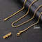 Basic Punk Cuban Chain Necklace for Men Women, Vintage Gold Solid Metal Curb Link Choker, Stainless Steel Jewelry