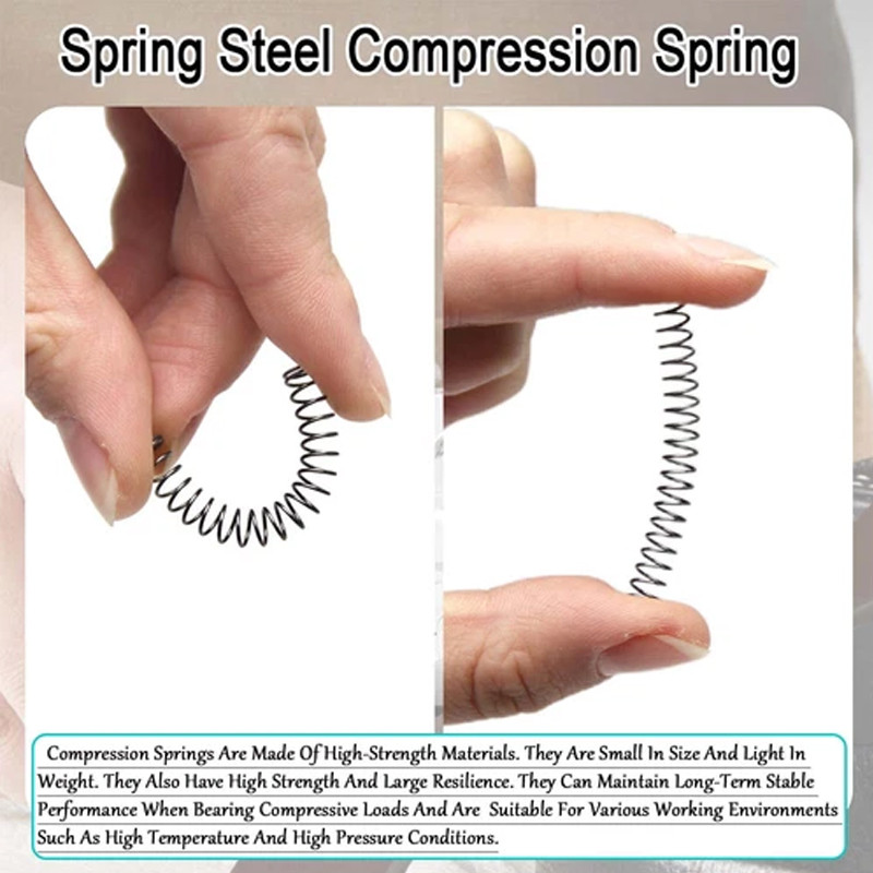 Micro Spring, 65MN Steel Precision Compression Coils for Electronics & Surgical Tools Repair