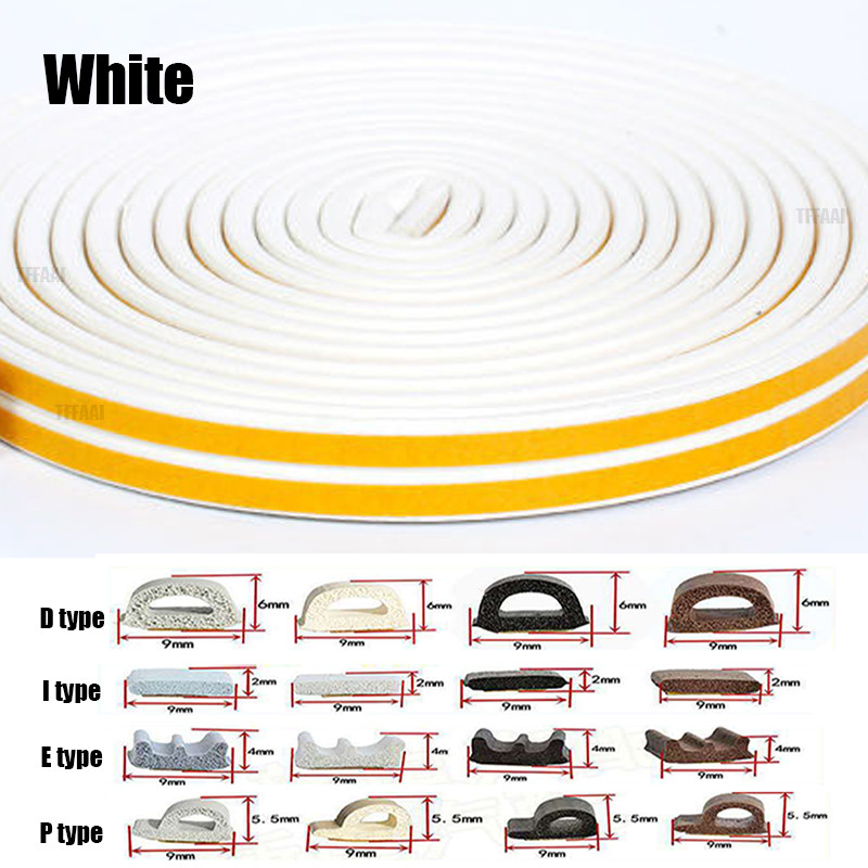 Self-Adhesive, Acoustic Foam Door Window Seal Strip, DIEP Rubber Weatherstrip for Insulation, Windproofing & Soundproof