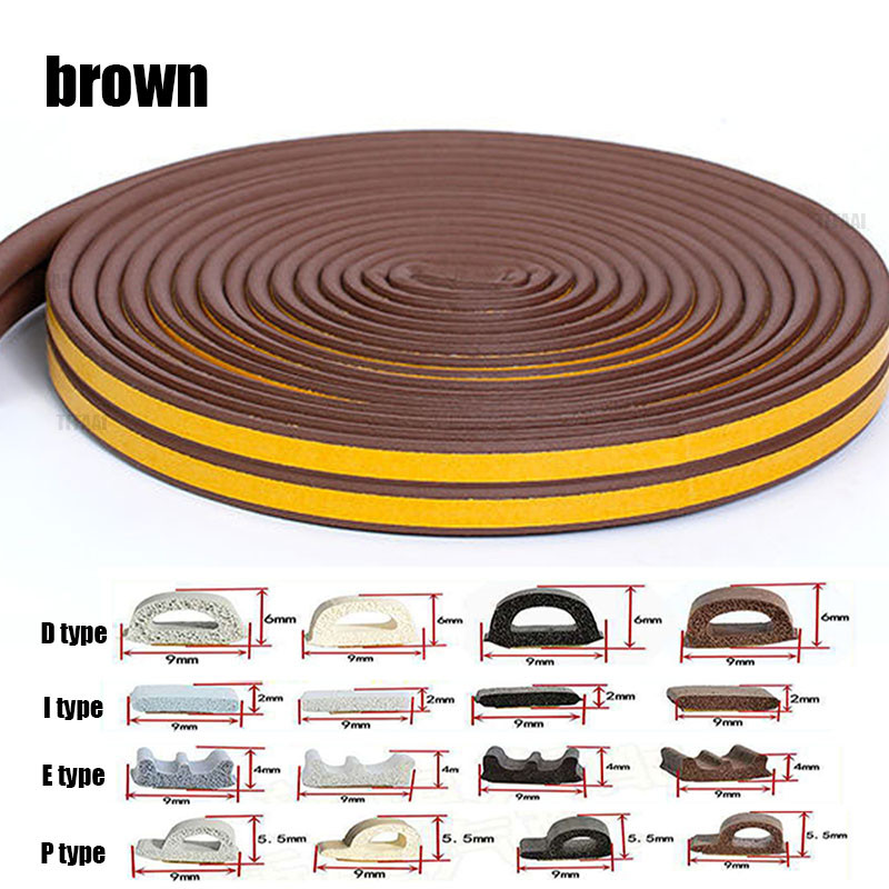 Self-Adhesive, Acoustic Foam Door Window Seal Strip, DIEP Rubber Weatherstrip for Insulation, Windproofing & Soundproof