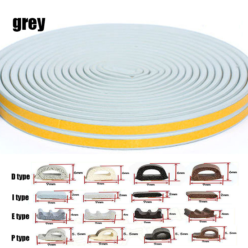Self-Adhesive, Acoustic Foam Door Window Seal Strip, DIEP Rubber Weatherstrip for Insulation, Windproofing & Soundproof