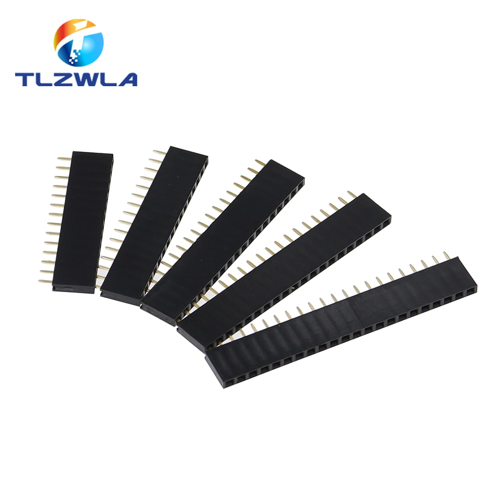 Pitch Female Header Sockets, Single Row Pin Connectors for PCB Motherboard DIY Projects