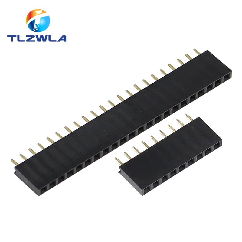 Pitch Female Header Sockets, Single Row Pin Connectors for PCB Motherboard DIY Projects