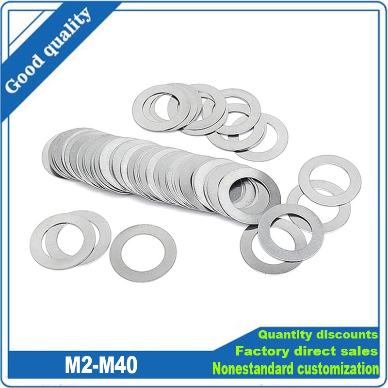 Stainless Steel Shim Gasket Set, Ultra Thin Flat Washers, Precision Adjusting Spacer Shims for Mechanical Repair
