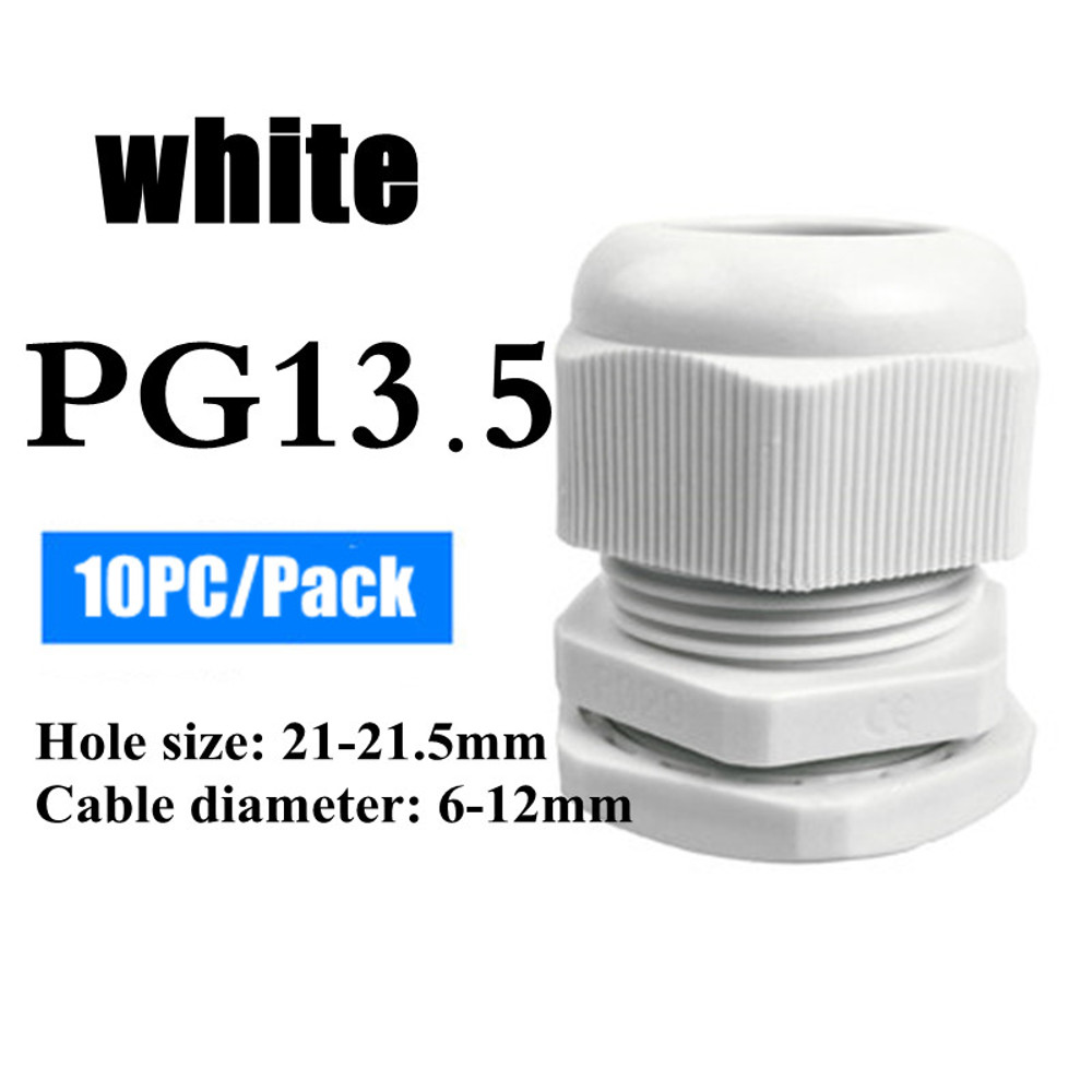 Waterproof Nylon Cable Gland Connector Joint, Cable Entry Fitting for Electrical Boxes, Panels, and Junction Enclosure