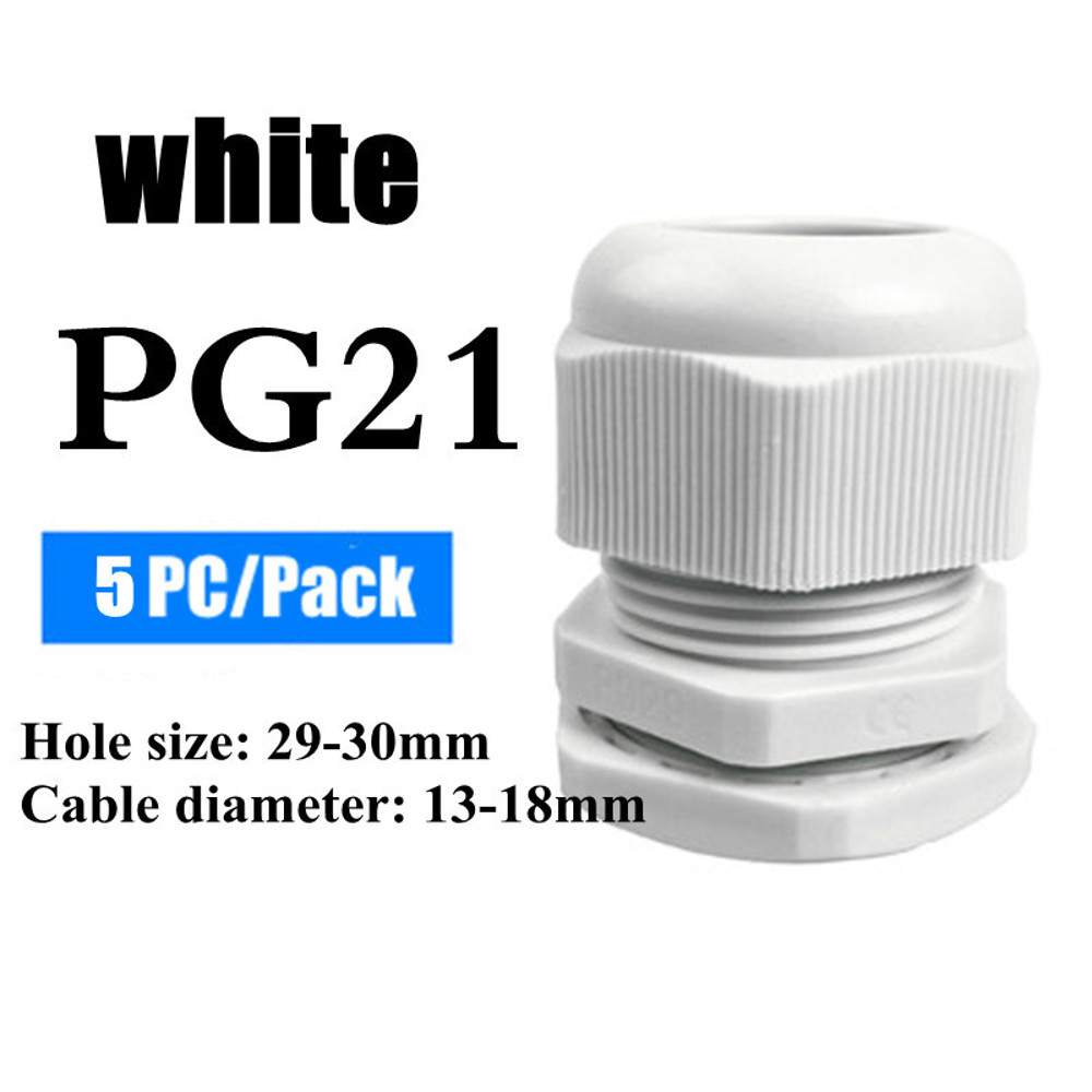 Waterproof Nylon Cable Gland Connector Joint, Cable Entry Fitting for Electrical Boxes, Panels, and Junction Enclosure