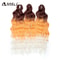 Noble Hair Synthetic Loose Deep Wave Braiding Hair Extensions Ombre Blonde Twist Crochet Curly Water Wave Braid