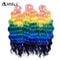 Noble Hair Synthetic Loose Deep Wave Braiding Hair Extensions Ombre Blonde Twist Crochet Curly Water Wave Braid