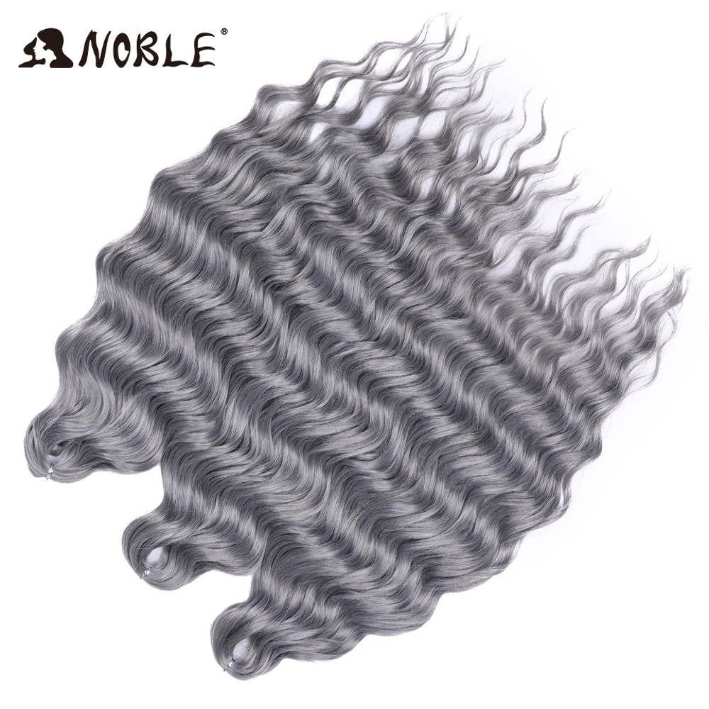 Noble Hair Synthetic Loose Deep Wave Braiding Hair Extensions Ombre Blonde Twist Crochet Curly Water Wave Braid
