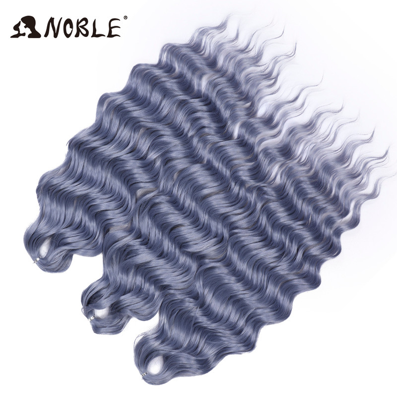 Noble Hair Synthetic Loose Deep Wave Braiding Hair Extensions Ombre Blonde Twist Crochet Curly Water Wave Braid
