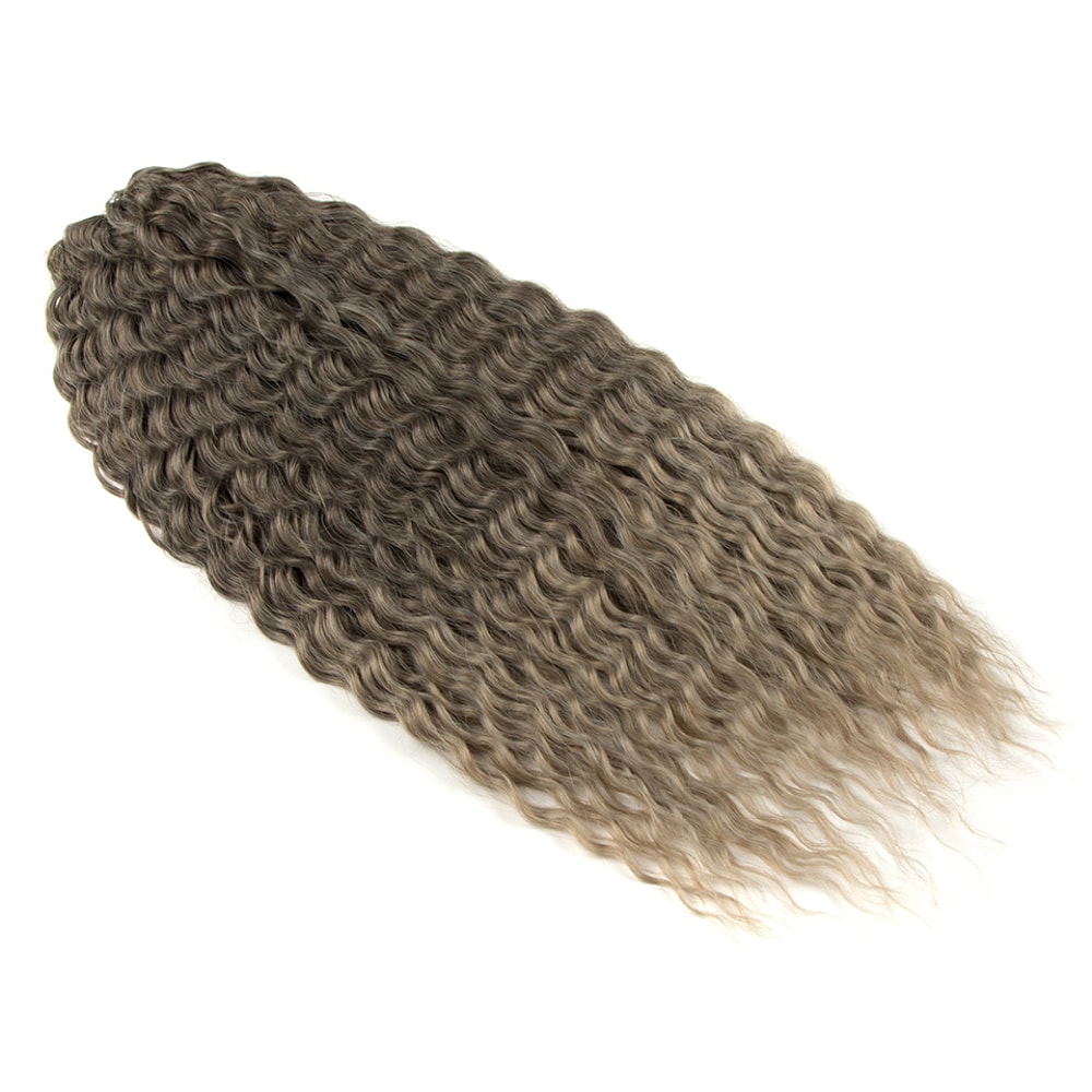 Ariel Hair Water Wave Crochet Braids, Synthetic Twist Curly Hair Ombre Blonde Brown Deep Wave Braiding Hair Extensions