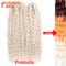 Ariel Hair Water Wave Crochet Braids, Synthetic Twist Curly Hair Ombre Blonde Brown Deep Wave Braiding Hair Extensions
