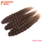 Ariel Hair Water Wave Crochet Braids, Synthetic Twist Curly Hair Ombre Blonde Brown Deep Wave Braiding Hair Extensions
