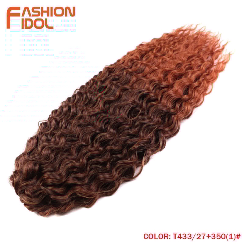 Ariel Hair Water Wave Crochet Braids, Synthetic Twist Curly Hair Ombre Blonde Brown Deep Wave Braiding Hair Extensions