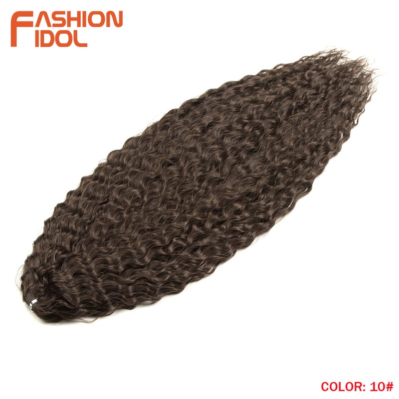 Ariel Hair Water Wave Crochet Braids, Synthetic Twist Curly Hair Ombre Blonde Brown Deep Wave Braiding Hair Extensions