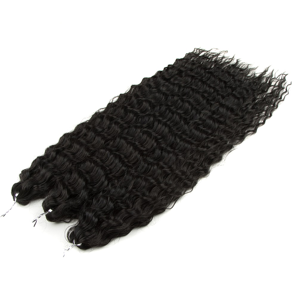 Ariel Hair Water Wave Crochet Braids, Synthetic Twist Curly Hair Ombre Blonde Brown Deep Wave Braiding Hair Extensions
