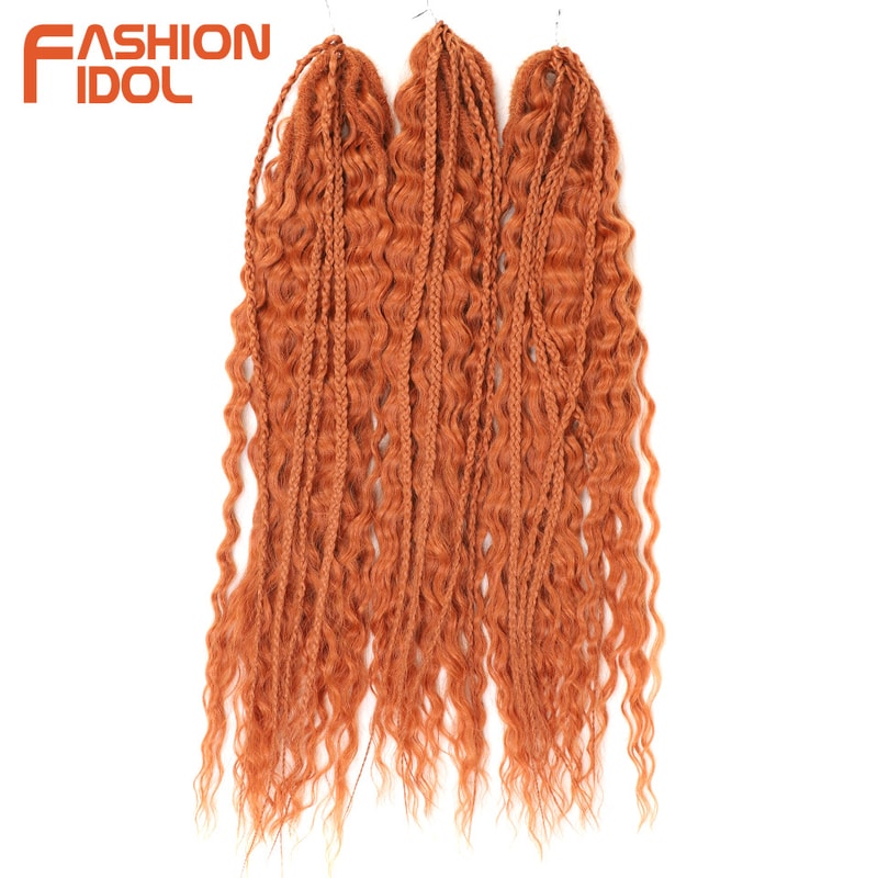 Ariel Hair Water Wave Crochet Braids, Synthetic Twist Curly Hair Ombre Blonde Brown Deep Wave Braiding Hair Extensions