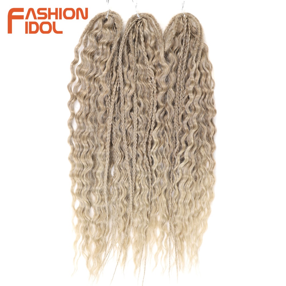 Ariel Hair Water Wave Crochet Braids, Synthetic Twist Curly Hair Ombre Blonde Brown Deep Wave Braiding Hair Extensions