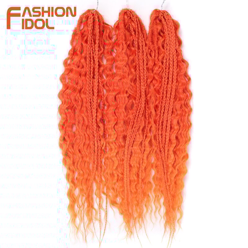 Ariel Hair Water Wave Crochet Braids, Synthetic Twist Curly Hair Ombre Blonde Brown Deep Wave Braiding Hair Extensions