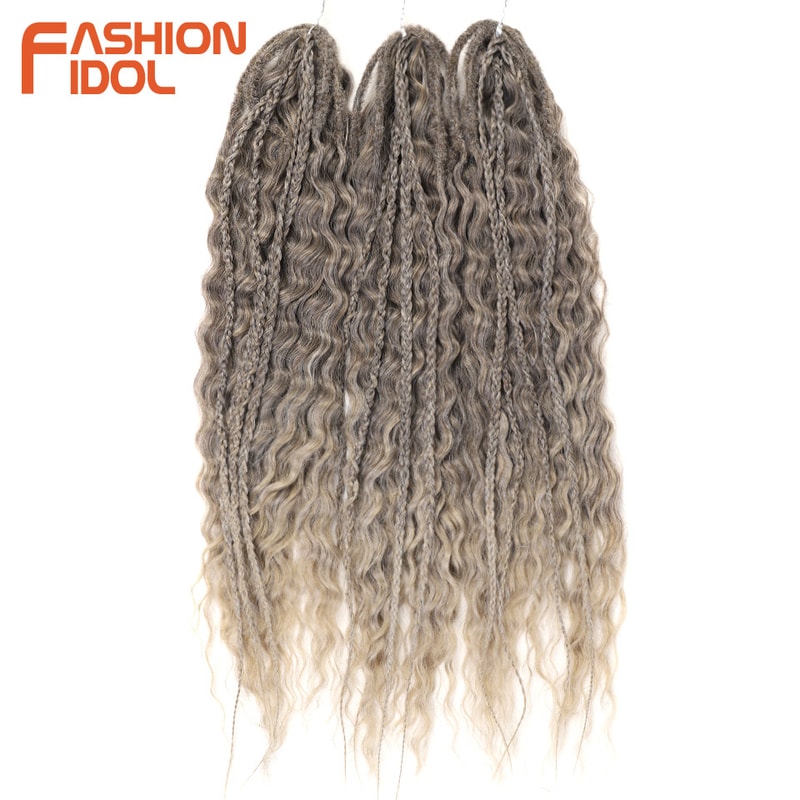 Ariel Hair Water Wave Crochet Braids, Synthetic Twist Curly Hair Ombre Blonde Brown Deep Wave Braiding Hair Extensions