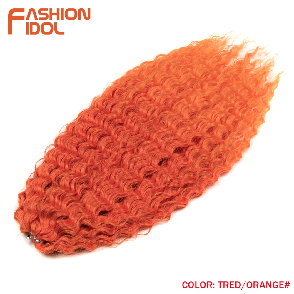 Ariel Hair Water Wave Crochet Braids, Synthetic Twist Curly Hair Ombre Blonde Brown Deep Wave Braiding Hair Extensions