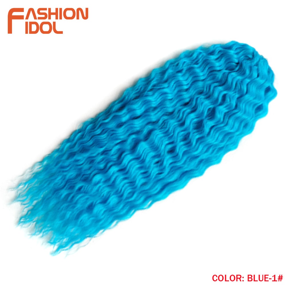 Ariel Hair Water Wave Crochet Braids, Synthetic Twist Curly Hair Ombre Blonde Brown Deep Wave Braiding Hair Extensions