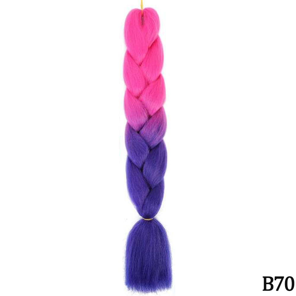 Jumbo Braid Hair Extensions, Ombre Kanekalon Synthetic Yaki Braids for Women, DIY Braiding Hair in Multiple Colors