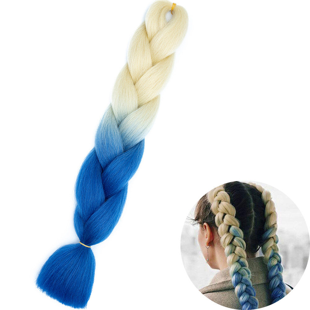 Jumbo Braid Hair Extensions, Ombre Kanekalon Synthetic Yaki Braids for Women, DIY Braiding Hair in Multiple Colors