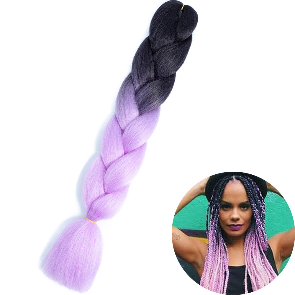 Jumbo Braid Hair Extensions, Ombre Kanekalon Synthetic Yaki Braids for Women, DIY Braiding Hair in Multiple Colors