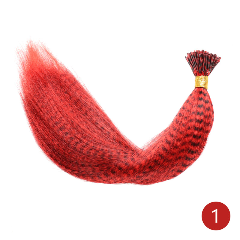 Feather Hair Extension Tip Rainbow Synthetic Hairpiece Fake Feather Hair For Women Kids Styling Or 5