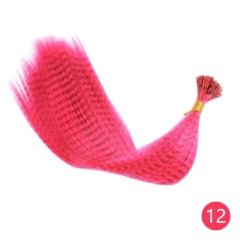 Feather Hair Extension Tip Rainbow Synthetic Hairpiece Fake Feather Hair For Women Kids Styling Or 6