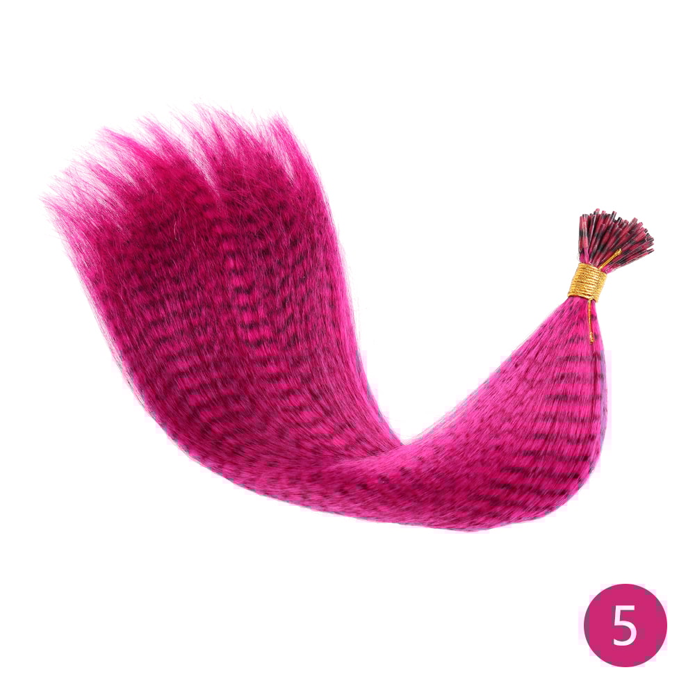 Feather Hair Extension Tip Rainbow Synthetic Hairpiece Fake Feather Hair For Women Kids Styling Or 15