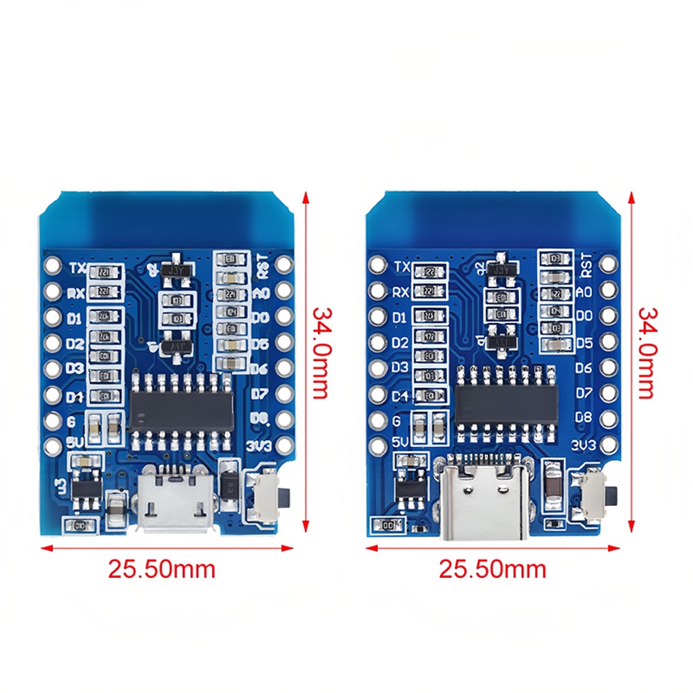 Mini WiFi Development Board V2 TYPEC Micro USB Compatible With Arduino NodeMCU Diy Kit 1