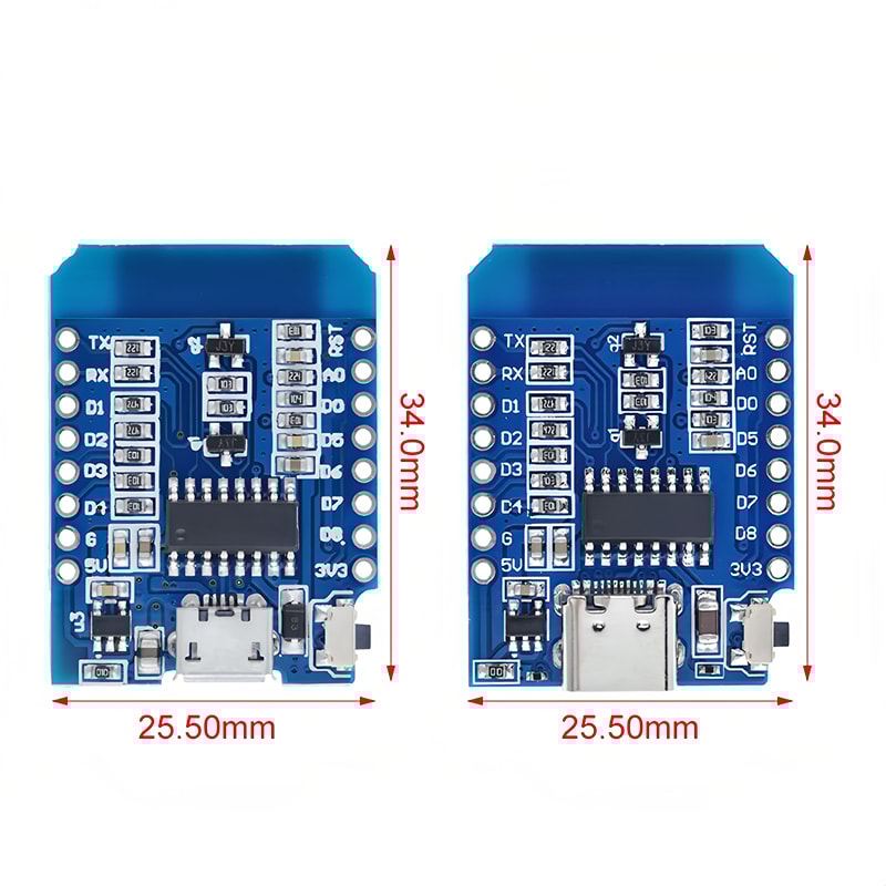 Mini WiFi Development Board V2 TYPEC Micro USB Compatible With Arduino NodeMCU Diy Kit 1