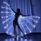 LED Wings Belly Dance Wings Isis Halloween Wing Prop, Shining LED Lamp Wings & Sticks, Costume Accessories for Adults