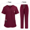 Unisex High Quality Nurse Uniform Set, Medical Clothing for Women with Lab Coat, Tops, and Pants, Nursing Scrubs Suit