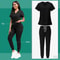 High-Quality Scrubs Women Set, V-Neck Uniform Top & Jogger Pants with Drawstring Waist, SPA, Dental, Veterinary & Clinic